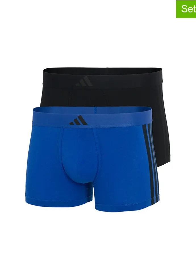 2er-Set: Boxershorts in Blau/ Schwarz