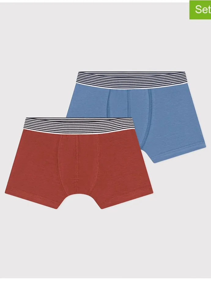 2er-Set: Boxershorts in Blau/ Rot