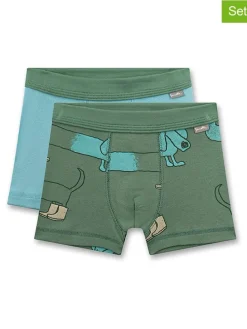 2er-Set: Boxershorts in Hellblau/ Grün
