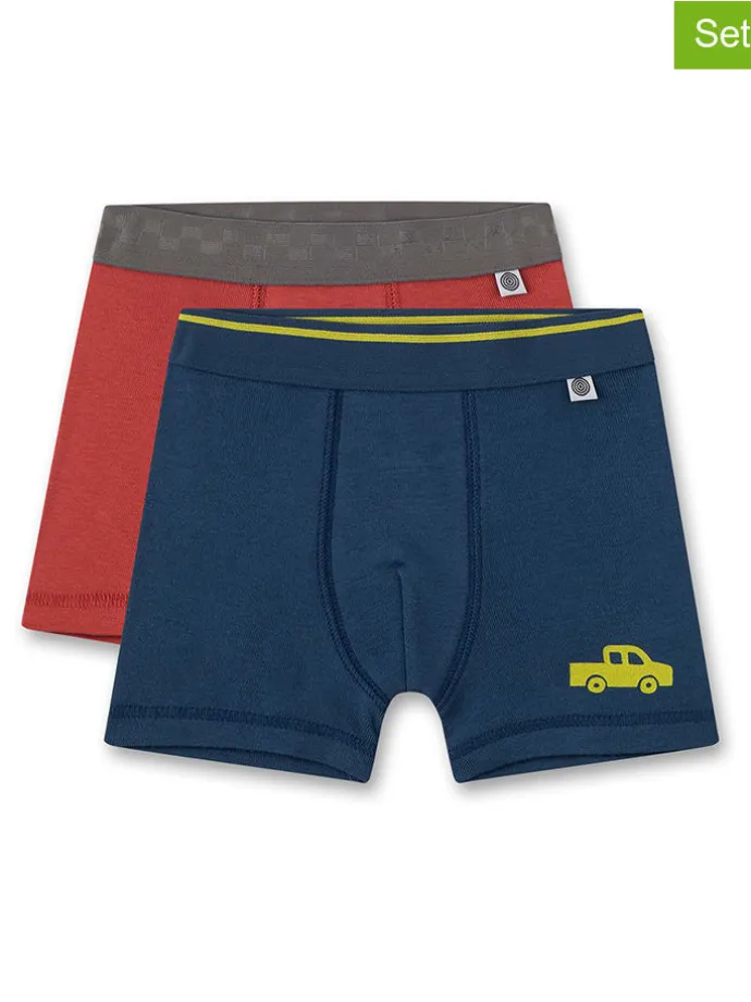 2er-Set: Boxershorts in Rot/ Dunkelblau
