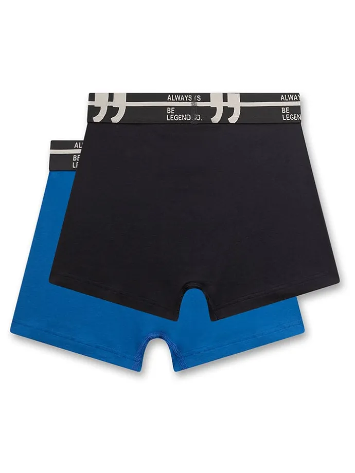 2er-Set: Boxershorts in Schwarz/ Blau