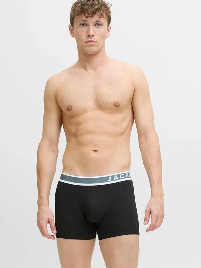 3er-Set: Boxershorts "Jaceaston" in Schwarz/ Blau/ Khaki