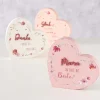 3er-Set: Dekoaufsteller "Elsie" in Rosa/ Pink/ Weiß - (B)16 x (H)17 cm