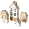 4er-Set: Dekoaufsteller "Lundholm" in Beige/ Weiß