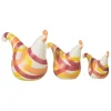 3er-Set: Dekofiguren "Hennen" in Gelb/ Orange/ Pink