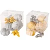 18er-Set: Dekofiguren in Grau/ Gelb - (B)6 x (H)7 cm