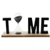 2er-Set: Dekofiguren "Time" in Schwarz - (B)32 x (H)12 x (T)8 cm