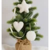 3er-Set: Dekohänger in Creme - (L)12 cm