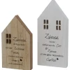 2er-Set: Dekoobjekte "Zuhause" in Natur/ Weiß
