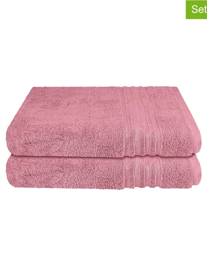 2er-Set: Duschtücher "Milano" in Rosa