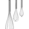 3er-Set: Edelstahl-Schneebesen