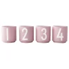 4er-Set: Espressobecher in Rosa/ Weiß - 50 ml
