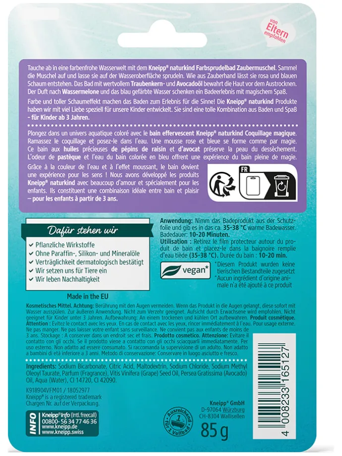 6er-Set: Farbsprudelbad "Zaubermuschel", je 85 g