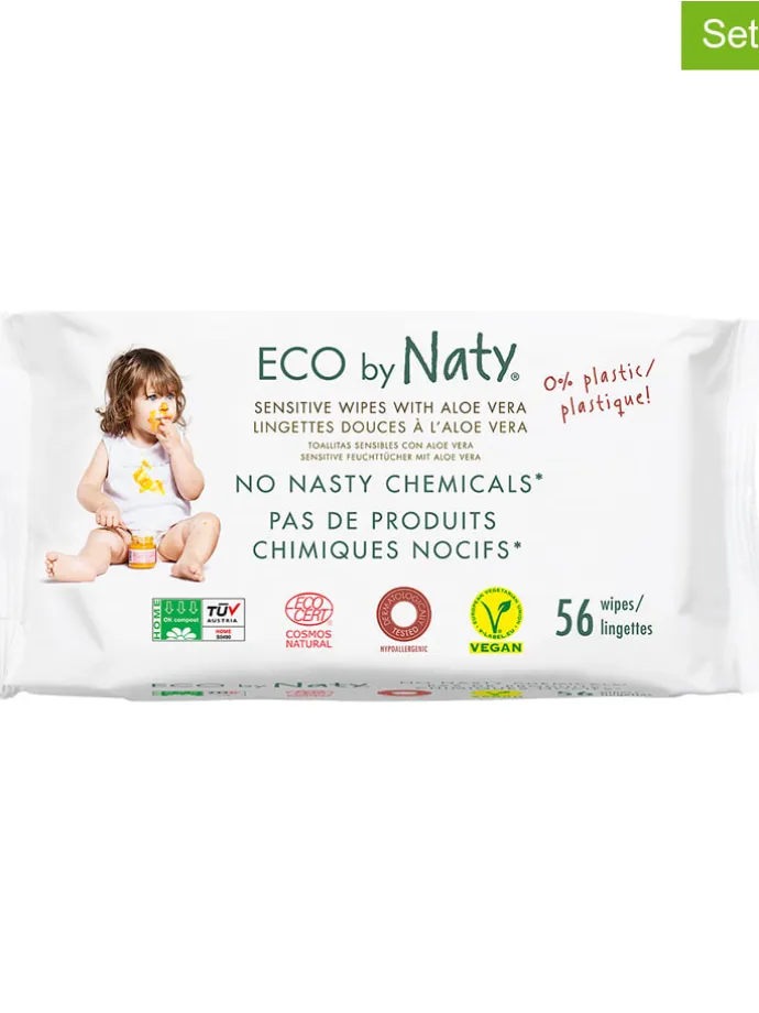 12er-Set: Feuchttücher "Sensitive Aloe Wipes" - 12x 56 Stück