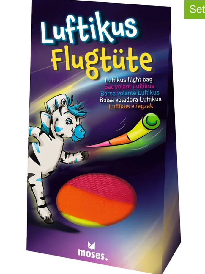 2er-Set: Flugtüte "Luftikus" in Bunt - ab 3 Jahren
