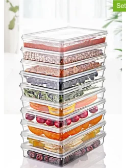 10er-Set: Frischhaltedosen in Transparent - (B)14 x (H)11,5 x (T)11 cm