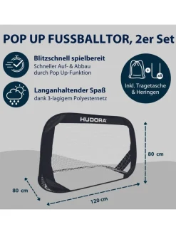 2er-Set: Fußballtor "Pop Up" in Schwarz - ab 4 Jahren