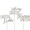 3er-Set: Gartenstäbe "Amica" in Silber - (H)76 cm