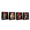 4er-Set: Geschenktüten in Schwarz/ Bunt - (B)26 x (H)33 x (T)13 cm