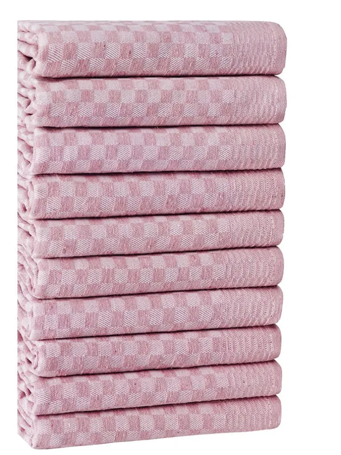 10er-Set: Geschirrtücher in Rosa