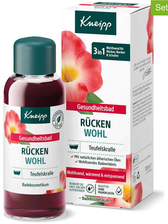 3er-Set: Gesundheitsbad "Rücken Wohl", je 100 ml