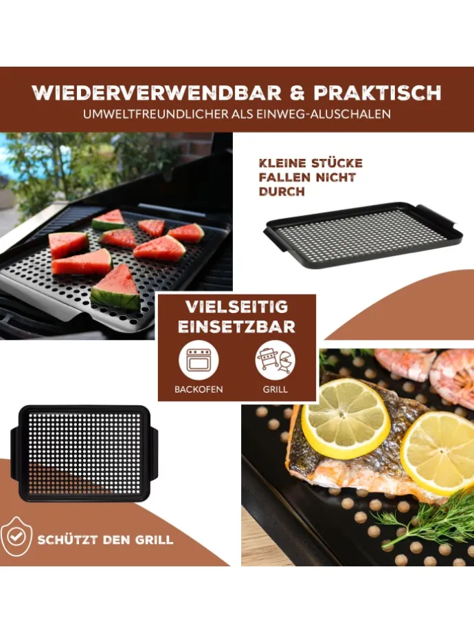 2-er-Set Grillplatte