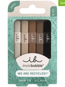 2er-Set: Haargummis in Braun/ Hellbraun/ Beige/ Creme - á 5 Stück