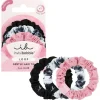 2er-Set: Haargummis "Loop" in Schwarz/ Weiß/ Rosa - á 3 Stück