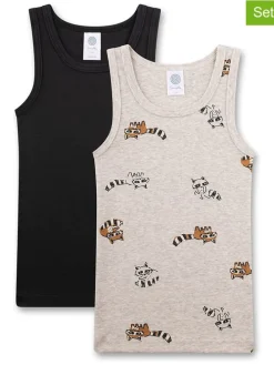 2er-Set: Hemdchen in Schwarz/ Beige
