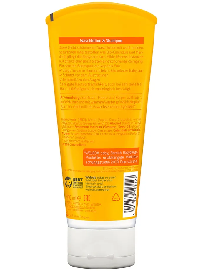 2er-Set: 2in1 Duschgel und Shampoo "Calendula", je 200 ml