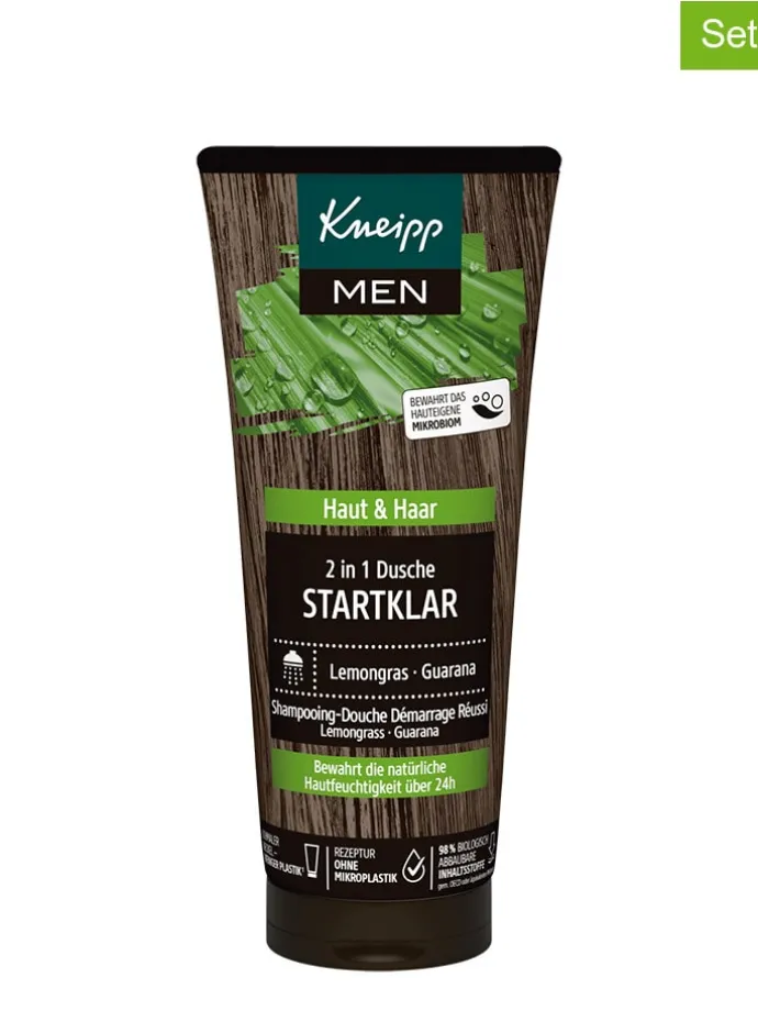 3er-Set: 2in1-Duschgel "Startklar", je 200 ml