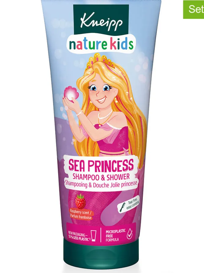 6er-Set: 2in1-Shampoo & Duschgel "Naturkind Seeprinzessin", je 200 ml