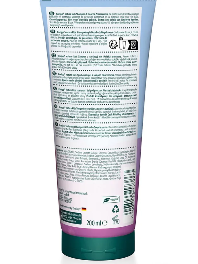 6er-Set: 2in1-Shampoo & Duschgel "Naturkind Seeprinzessin", je 200 ml