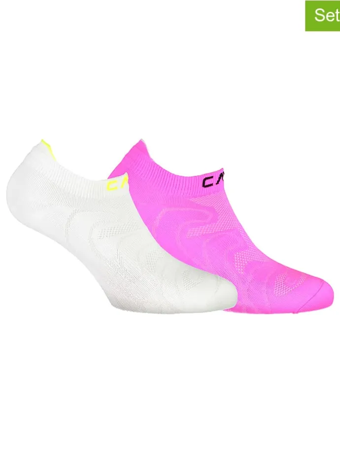 2er-Set: Laufsocken in Pink/ Weiß