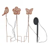 3er-Set: LED-Gartenstecker in Rot