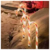 4er-Set: LED-Gartenstecker in Rot/ Weiß - (H)44 cm