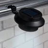 2er-Set: LED-Solar-Dachrinnenleuchten in Schwarz - (B)12 x (H)6 x (T)12 cm