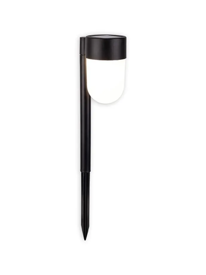2er-Set: LED-Solarerdspieß "Sina" in Schwarz - (H)47,2 x Ø 8 cm