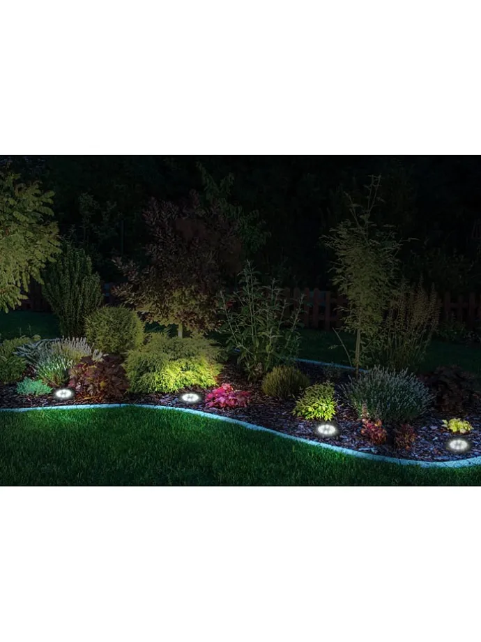 6er-Set: LED-Solar-Gartenstecker "Kian" in Silber - (H)14 cm