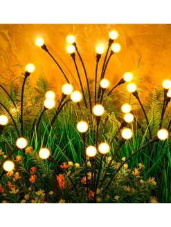 4er-Set: LED-Solarleuchten in Schwarz - (H)73 cm