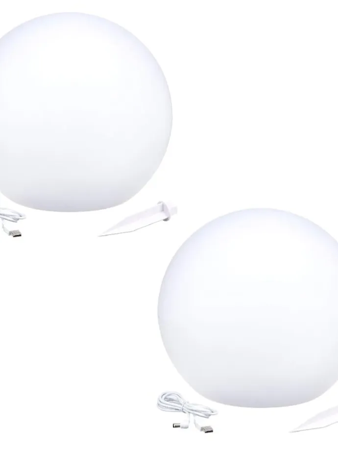 2er-Set: LED-Solarleuchten "Solsty" mit Farbwechsel - Ø 30 cm
