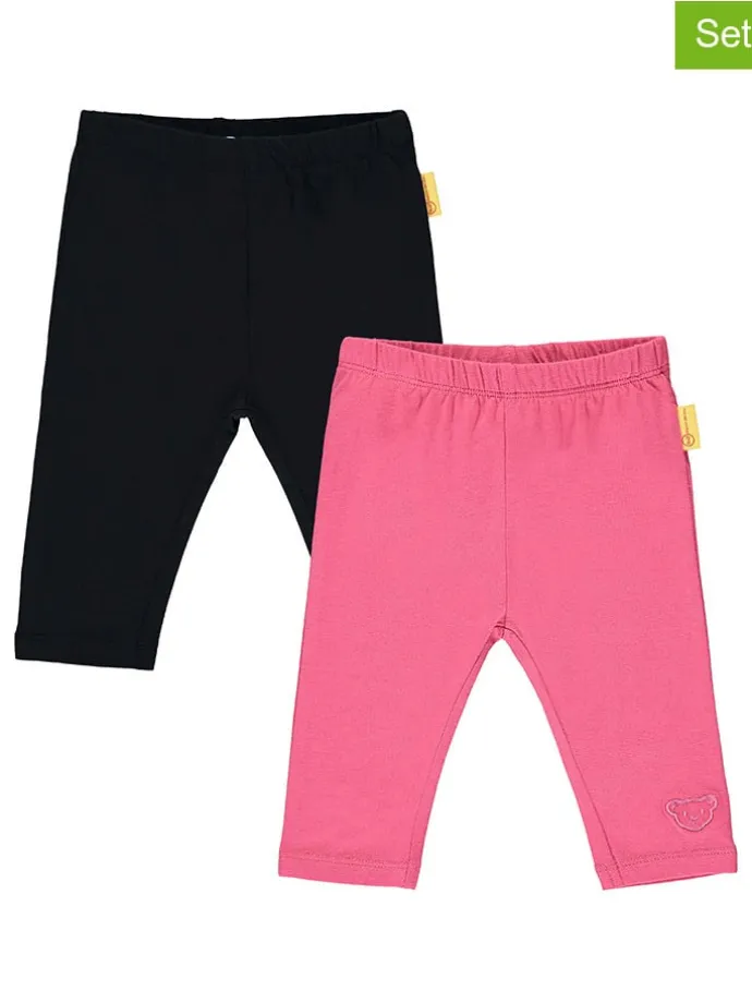 2er-Set: Leggings in Pink/ Schwarz