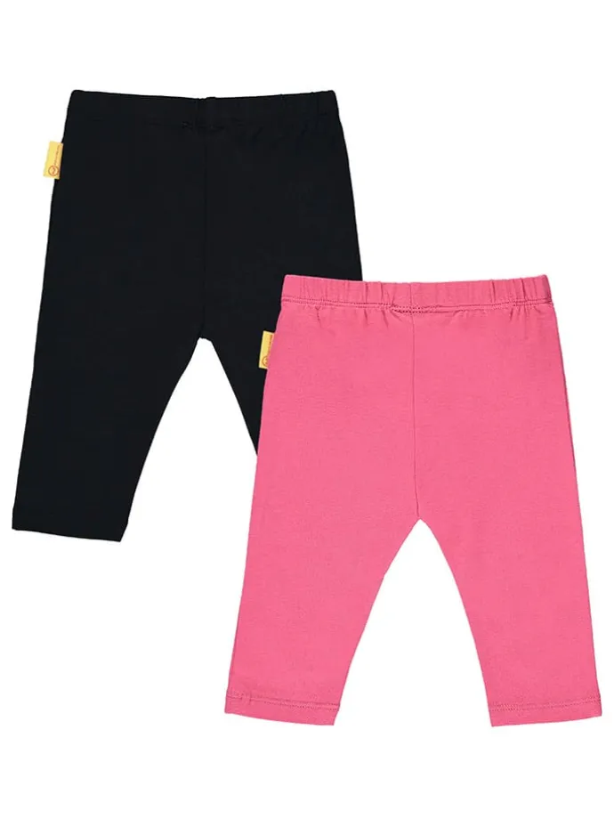 2er-Set: Leggings in Pink/ Schwarz