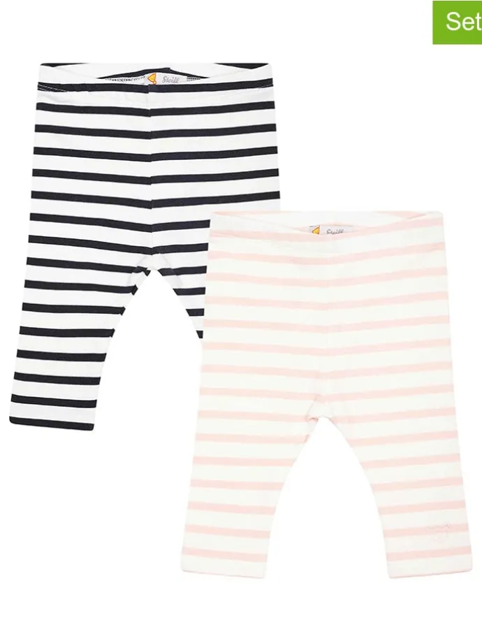 2er-Set: Leggings in Schwarz/ Rosa/ Weiß