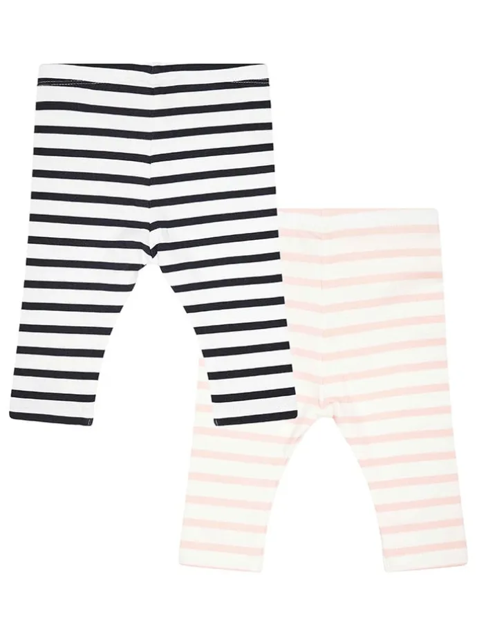 2er-Set: Leggings in Schwarz/ Rosa/ Weiß