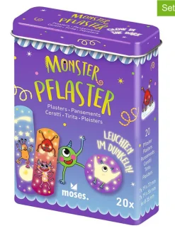 2er-Set: Leuchtende Pflaster "Monster" - 2x 20 Stück