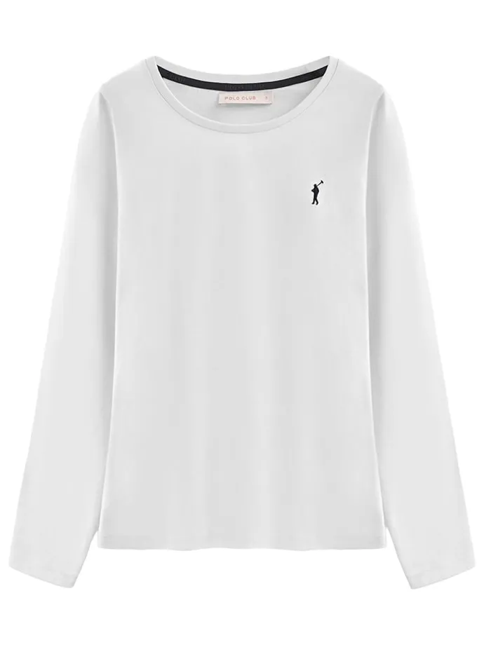 2er-Set: Longsleeves in Dunkelblau/ Weiß