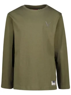 2er-Set: Longsleeves in Khaki/ Hellbraun
