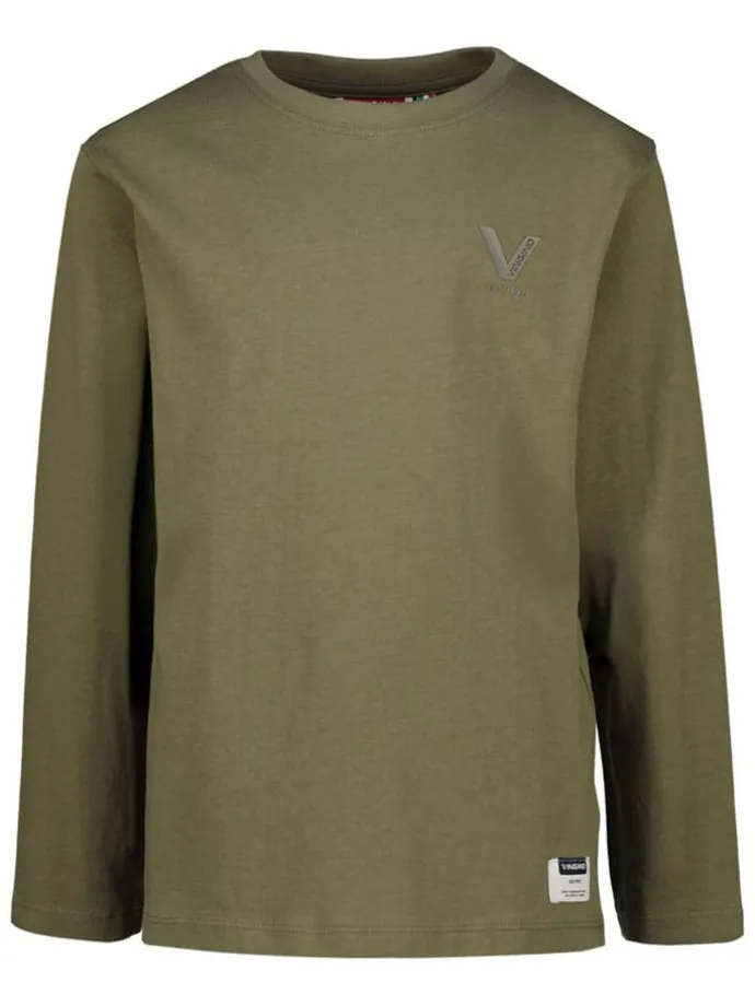 2er-Set: Longsleeves in Khaki/ Hellbraun