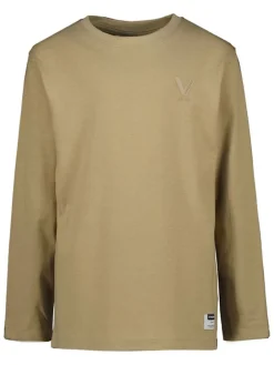 2er-Set: Longsleeves in Khaki/ Hellbraun